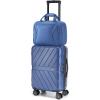 BAGSMART Carry On Luggage 22x14x9 Airline Approved With TSA Lock, 1OO% Polycarbonate Hardside Luggage with Spinner Wheels, Durable Hard Shell Carry On Suitcase 20 inch Black(Navy Blue)
