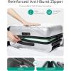 BAGSMART Carry On Luggage 22x14x9 Airline Approved With TSA Lock, 1OO% Polycarbonate Hardside Luggage with Spinner Wheels, Durable Hard Shell Carry On Suitcase 20 inch Black(Silver)