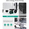 BAGSMART Carry On Luggage 22x14x9 Airline Approved With TSA Lock, 1OO% Polycarbonate Hardside Luggage with Spinner Wheels, Durable Hard Shell Carry On Suitcase 20 inch Black(Silver)