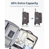 BAGSMART Carry-On Luggage Airline Approved, 20 inch Expandable Suitcase with Duffel bag, Softside Lightweight Suitcases with Spinner Wheels, Durable Travel Luggage, Carry-On Gray(Gray)