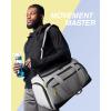 BAGSMART Gym Bag, 31L Sports Travel Duffle Bag With Shoe Compartment, Waterproof Gym Duffel Bag for Men&Women Travel, Carry On Weekender Workout Bag, Grey