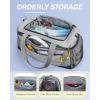 BAGSMART Gym Bag, 31L Sports Travel Duffle Bag With Shoe Compartment, Waterproof Gym Duffel Bag for Men&Women Travel, Carry On Weekender Workout Bag, Grey