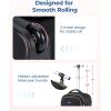 BAGSMART Rolling Backpack for Women, Travel Carry-On Backpack with Wheels, 17 Inch Large Roller Wheeled Daypack with Two Packing Cubes, Black(Black)