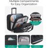 BAGSMART Rolling Laptop Bag, Briefcase with Wheels Fits 17.3 Inch Laptop, Computer Overnight Rolling Bag with TSA Lock for Travel/Men/Women, Black