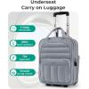 BAGSMART Small Underseat Carry on Luggage with Wheels, 16-inch Small Under Seat Luggage, Lightweight Travel Luggage Travel Suitcase for Women, Personal Item Bag, Brown(Dark Gray)