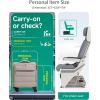 BAGSMART Underseat Carry on Luggage with Wheels, Soft Small Travel Luggage with PVC Wet/Dry Pockets, Lightweight Soft Personal Item Suitcase for Short Trip,Camer(Camel)