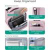BAGSMART Underseat Carry on Luggage with Wheels, Soft Small Travel Luggage with PVC Wet/Dry Pockets, Lightweight Soft Personal Item Suitcase for Short Trip,Camer(Purple)