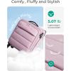 BAGSMART Underseat Carry on Luggage with Wheels, Soft Small Travel Luggage with PVC Wet/Dry Pockets, Lightweight Soft Personal Item Suitcase for Short Trip,Camer(Purple)