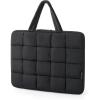 BAGSMART 13-14 Inch Laptop Case, Portable Puffy Laptop Sleeve with Handle, Compatible with MacBook Air/Pro 13.3 13.6 Inch M4 M3 M2 M1, Computer Sleeve Fitted with Dell,HP, Pink(Black)