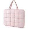 BAGSMART 13-14 Inch Laptop Case, Portable Puffy Laptop Sleeve with Handle, Compatible with MacBook Air/Pro 13.3 13.6 Inch M4 M3 M2 M1, Computer Sleeve Fitted with Dell,HP, Pink(Pink)