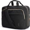 BAGSMART 17.3 Inch Laptop Bag Expandable Briefcase for Women Large Computer Bag for Business Office Travel, Quilted Black(Black)
