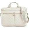 BAGSMART 17.3/15.6 Inch Laptop Bag, Briefcase for Women Computer Messenger Bag Office Travel Business, Black(Beige)