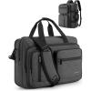 BAGSMART 3 In 1 Laptop Bag for Men, Computer Briefcase 17.3 Inch Laptop Water-Repellent Shoulder Bag, Computer Bag Business Travel Office, Black(Black)