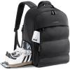 BAGSMART 30L Travel Backpack for Women, Carry on Backpack for Airplanes, Gym Backpack with Shoe Compartment, Lightweight Travel Bag Fits 15.6 Inch, Water-Resistant, Black(Black)