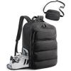 BAGSMART 35L Travel Backpack Women, 17.3 Inch Carry On Backpack Flight Approved, Personal Item Backpack Travel Bag, Water Resistant Casual Daypack, Black(Black)