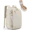 BAGSMART Blast Travel Backpack, 15.6 Inch Carry On Backpack Flight Approved, TSA Approved Personal Item Travel Bag, Water Resistant Weekender Bag Luggage Daypack, Beige(Beige)