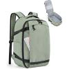 BAGSMART Blast Travel Backpack, 15.6 Inch Carry On Backpack Flight Approved, TSA Approved Personal Item Travel Bag, Water Resistant Weekender Bag Luggage Daypack, Beige(Pistachio)