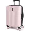BAGSMART Carry On Luggage 22x14x9 Airline Approved with Spinner Wheels,100% PC Hardside Expandable Luggage with TSA Lock for Trips, 20 Inch Rolling Suitcases for Men Women,Green(BlackPink)