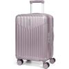 BAGSMART Carry On Luggage 22x14x9 Airline Approved with Spinner Wheels,100% PC Hardside Expandable Luggage with TSA Lock for Trips, 20 Inch Rolling Suitcases for Men Women,Beige(Purple)