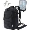 BAGSMART Carry On Travel Backpack, 17 Inch Large Travel backpack Carry On Flight Approved, Anti-theft Personal Item Backpack Travel Bag With Shoe Bag, 30L Water Resistant Casual Daypack, Beige(Black)
