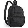 BAGSMART College Laptop Backpack, Travel Backpack for Women, Quilted Casual Daypack, Water-Resistant Bookbag for 15.6 Inch Laptop, Black(9.7 In-black)