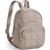 BAGSMART College Laptop Backpack, Travel Backpack for Women, Quilted Casual Daypack, Water-Resistant Bookbag for 15.6 Inch Laptop, Black(9.7 In-camel)