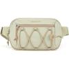 BAGSMART Fanny Packs for Women Small Belt Bag with Adjustable Strap Waist Pack for Running Workout Traveling Hiking, Black(Beige Green)