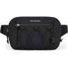 BAGSMART Fanny Packs for Women Small Belt Bag with Adjustable Strap Waist Pack for Running Workout Traveling Hiking, Black(Black)