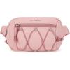 BAGSMART Fanny Packs for Women Small Belt Bag with Adjustable Strap Waist Pack for Running Workout Traveling Hiking, Black(Light Pink)