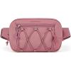 BAGSMART Fanny Packs for Women Small Belt Bag with Adjustable Strap Waist Pack for Running Workout Traveling Hiking, Black(Pink)