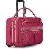 BAGSMART Rolling Laptop Bag Women, Rolling Briefcase for Women, 17.3 Inch Laptop Bag with Wheels Computer Bag Laptop Case for Work Travel Business(Red)