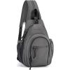 BAGSMART Small Crossbody Sling Bag for Men Women, Small Sling Backpack Shoulder Bag, Anti-Theft Chest Daypack(Dark Gray)