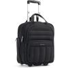 BAGSMART Small Underseat Carry on Luggage with Wheels, 16-inch Small Under Seat Luggage, Lightweight Travel Luggage Travel Suitcase for Women, Personal Item Bag, Brown(Black)