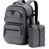 BAGSMART Travel Backpack for Women Men, 40L Flight Approved Carry on Backpack with Shoe Bag, TSA Large Personal Item Backpack with 17 Inch Laptop Compartment, Weekender Suitcase for Travel, Grey(Grey)