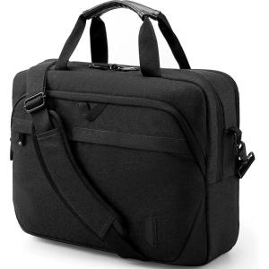 BAGSMART 17.3 Inch Laptop Bag, Expandable Computer Bag Laptop Briefcase Men Women,Laptop Shoulder Bag,Work Bag Business Travel Office, Black(Black-15.6 Inch)