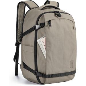 BAGSMART Blast Travel Backpack, 15.6 Inch Carry On Backpack Flight Approved, TSA Approved Personal Item Travel Bag, Water Resistant Weekender Bag Luggage Daypack, Beige(Brown)
