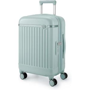 BAGSMART Carry On Luggage 22x14x9 Airline Approved with Spinner Wheels, Travel TSA Approved 100% PC Hard Shell Suitcases, 20 Inch Expandable Luggage with TSA Lock, Dark Sea Green(Dark Sea Green)