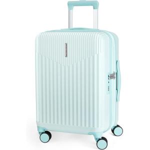 BAGSMART Carry On Luggage 22x14x9 Airline Approved with Spinner Wheels,100% PC Hardside Expandable Luggage with TSA Lock for Trips, 20 Inch Rolling Suitcases for Men Women,Green(Mint Green)