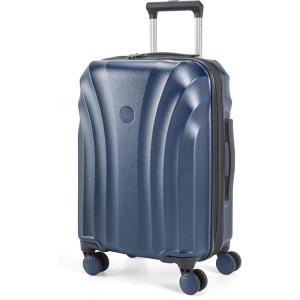 BAGSMART Carry On Luggage 22x14x9 Airline Approved with TSA Lock, Expandable Hard Shell Suitcase with Spinner Wheels, Lightweight 20 Inch Travel Rolling Carry-On Luggage, Black(Dark Blue)