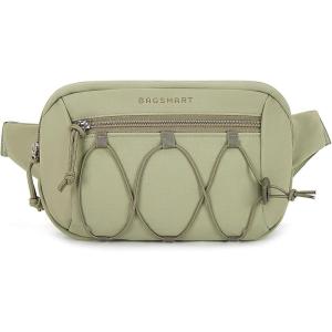 BAGSMART Fanny Packs for Women Small Belt Bag with Adjustable Strap Waist Pack for Running Workout Traveling Hiking, Black(Grayish green)