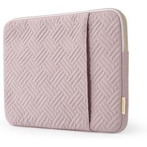 BAGSMART Laptop Sleeve Bag Compatible with MacBook Air/Pro, 13-13.3 inch Notebook, Compatible with MacBook Pro 14 Inch, MacBook Air M2 Sleeve 13 Inch, Repellent Protective Case with Pocket, Pink(Baby Pink)