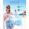 BAGSMART Waterproof Beach Bag for Women with Phone Pouch, Large Tote Bag for Pool, Travel and Vacation