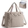 BAGSMART 38L Travel Duffle Bag, Weekender Overnight Hospital Bag for Women Labor Delivery, Carry-On Personal Item Large Tote(Brown)