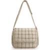 BAGSMART Puffy Water Bottle Crossbody Bags for Women, Small Cross body Purse With Bottle Holder, Hobo Handbag for Travel(6l-camel)