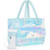 BAGSMART Waterproof Beach Bag for Women with Phone Pouch, Large Tote Bag for Pool, Travel and Vacation