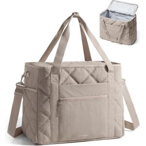 BAGSMART 38L Travel Duffle Bag, Weekender Overnight Hospital Bag for Women Labor Delivery, Carry-On Personal Item Large Tote(Brown)