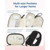 BAGSMART Electronics Organizer Travel Case, Cord Organizer for Women, Travel Cable Bag (Black)(Double Layer Black)