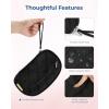 BAGSMART Electronics Organizer Travel Case, Cord Organizer for Women, Travel Cable Bag (Black)(Double Layer Black)