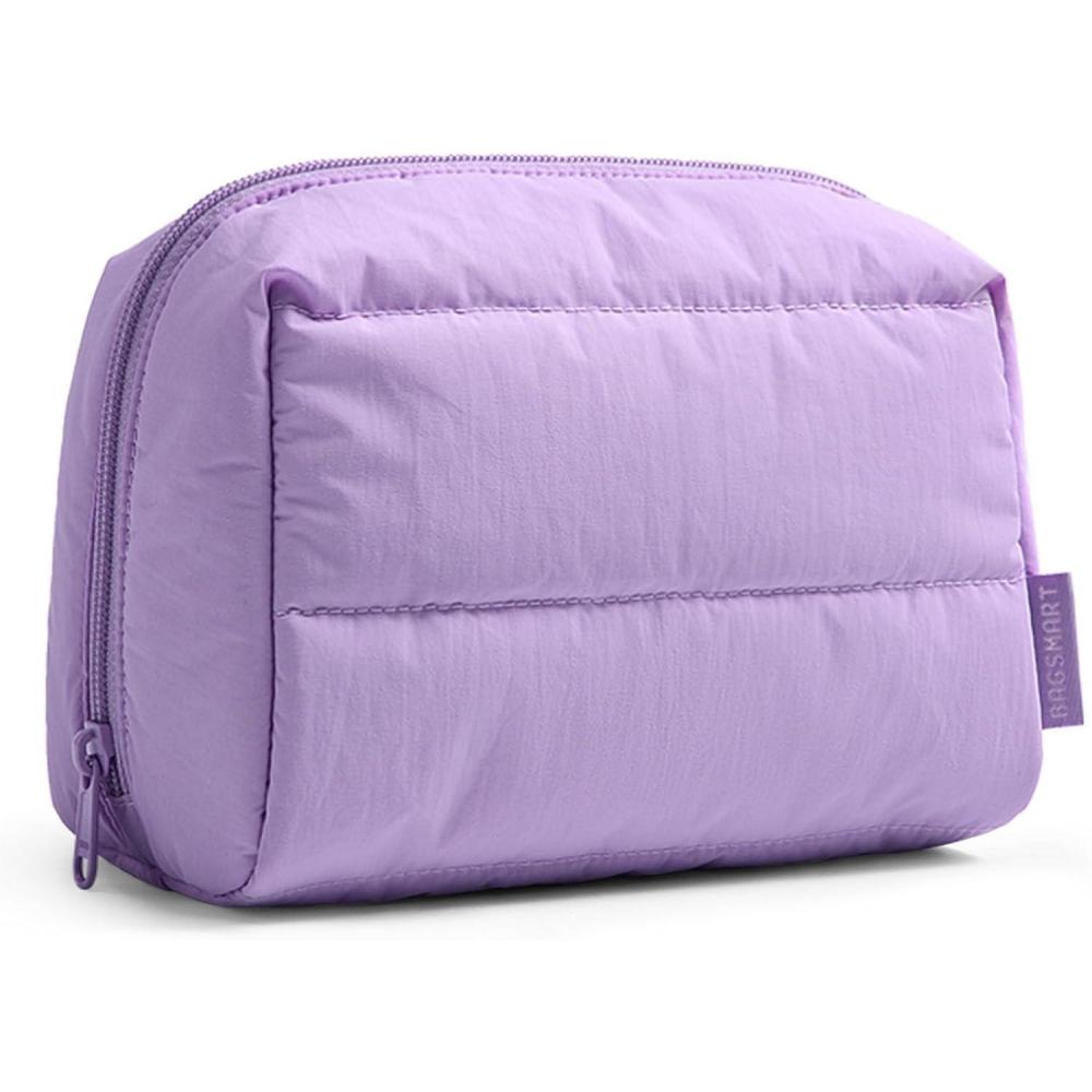 imageBAGSMART Elegant Roomy Makeup Bags InitialKPink02Lilac