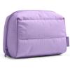 BAGSMART Elegant Roomy Makeup Bags (Initial-K-Pink)(02-Lilac)